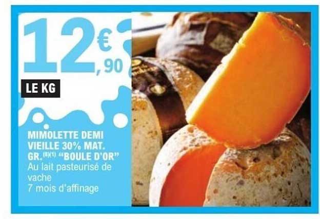 Mimolette Demi Vieille 30% Mat. Gr. (8)(K1) "Boule d'Or"