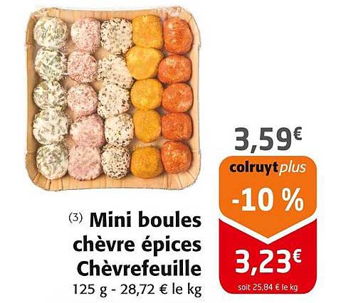Mini boules chèvre épices Chèvrefeuille