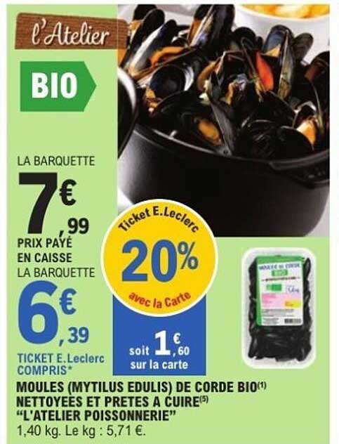 MOULES (MYTILUS EDULIS) DE CORDE BIO