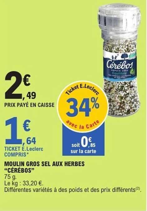 MOULIN GROS SEL AUX HERBES “CÉRÉBOS”