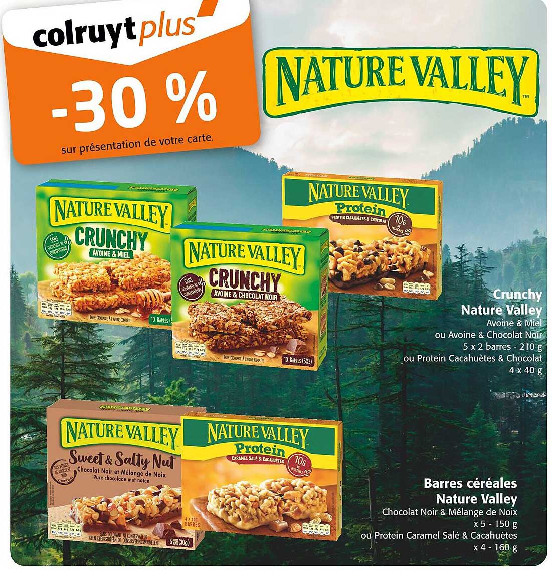 Nature Valley -30 % sur présentation de votre carte