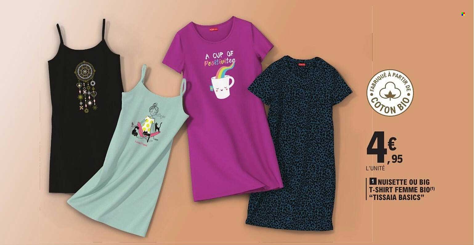 Nuisette ou Big T-shirt Femme Bio "Tissaja Basics"