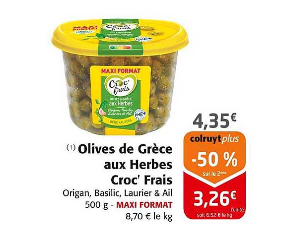 Olives de Grèce aux Herbes Croc' Frais