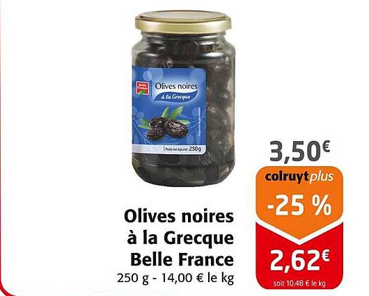 Olives noires à la Grecque Belle France