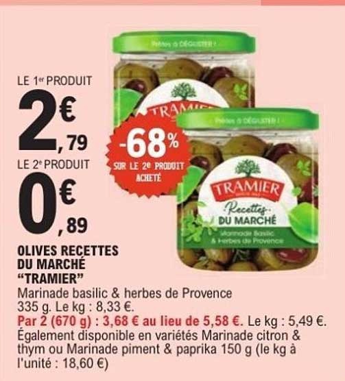 OLIVES RECETTES DU MARCHÉ "TRAMIER"
