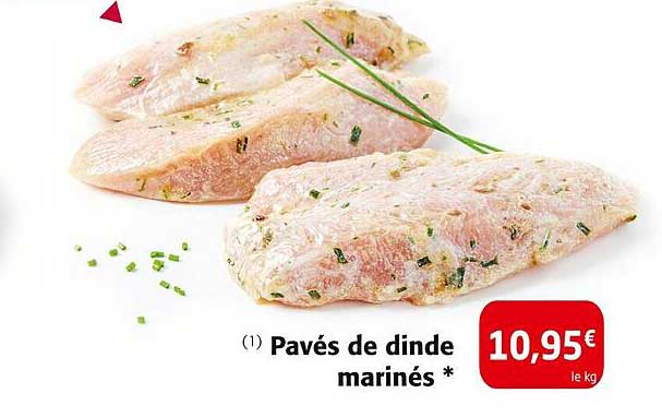 Pavés de dinde marinés
