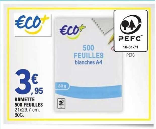 RAMETTE 500 FEUILLES blanches A4