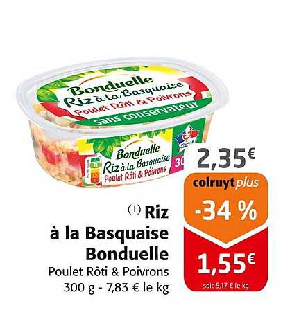 Riz à la Basquaise Bonduelle Poulet Rôti & Poivrons