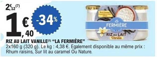RIZ AU LAIT VANILLE® "LA FERMIÈRE"