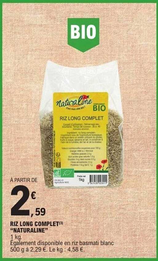 RIZ LONG COMPLET “NATURALINE”