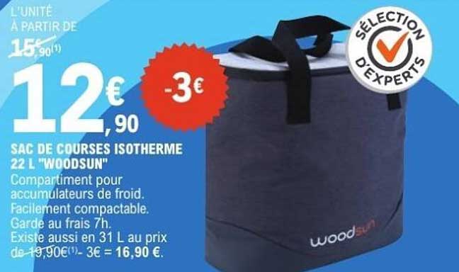 SAC DE COURSES ISOTHERME 22 L "WOODSUN"