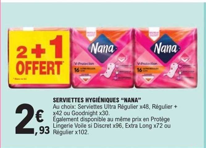 SERVIETTES HYGIÉNIQUES “NANA”
