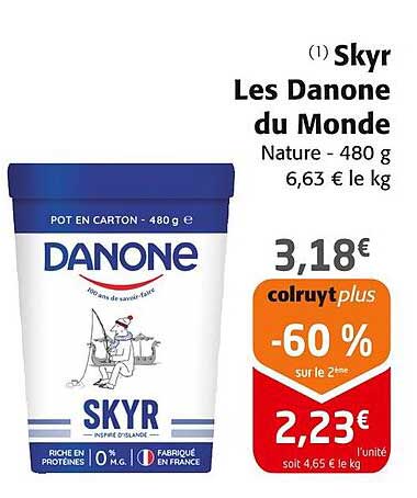 Skyr Les Danone du Monde Nature - 480 g