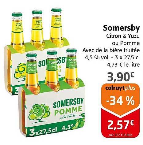 Somersby Citron & Yuzu ou Pomme