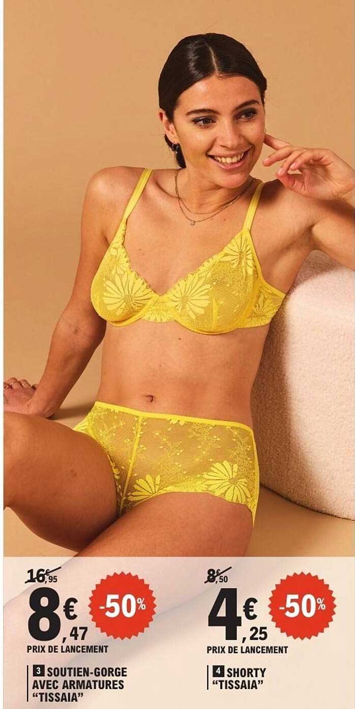 SOUTIEN-GORGE AVEC ARMATURES "TISSAIA" et SHORTY "TISSAIA"