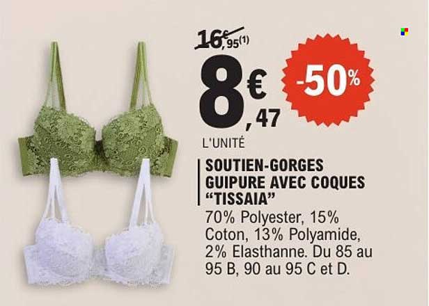 SOUTIEN-GORGES GUIPURE AVEC COQUES “TISSAIA”