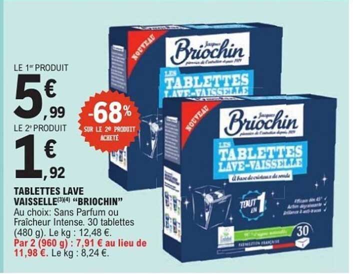 TABLETTES LAVE-VAISSELLE "BRIOCHIN"