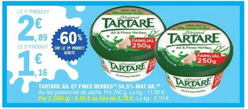 TARTARE AIL ET FINES HERBES 250G