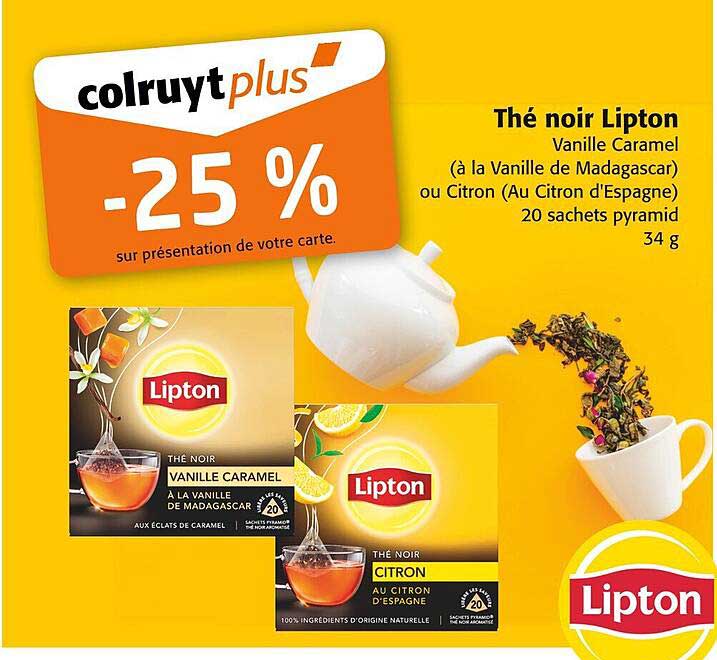 Thé noir Lipton -25 %