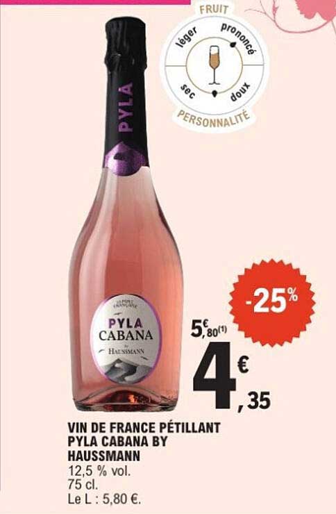 VIN DE FRANCE PÉTILLANT PYLA CABANA BY HAUSSMANN
