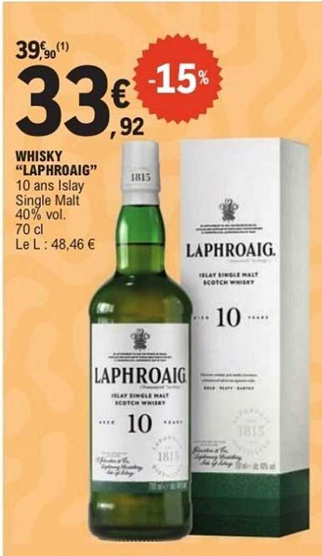 WHISKY “LAPHROAIG” 10 ans Islay Single Malt 40% vol. 70 cl