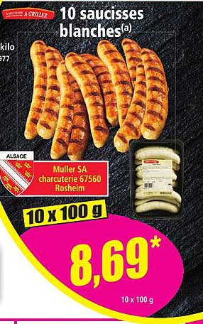 10 saucisses blanches