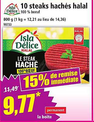 10 steaks hachés halal