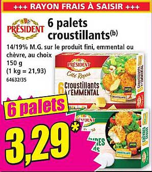 6 palets croustillants