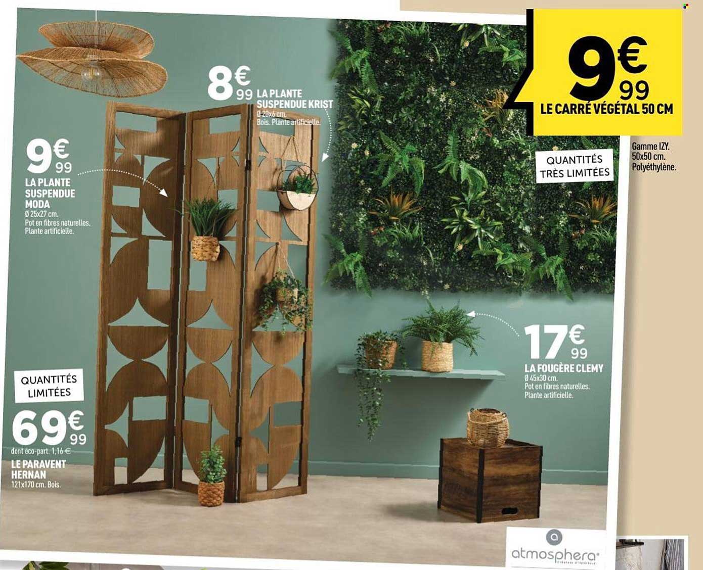 9 € 99 LE CARRE VÉGÉTAL 50 CM