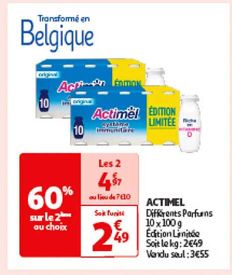 ACTIMEL Différents Parfums 10 x 100 g Édition Limitée