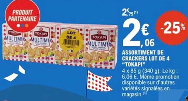 ASSORTIMENT DE CRACKERS LOT DE 4 "TOKAPI"