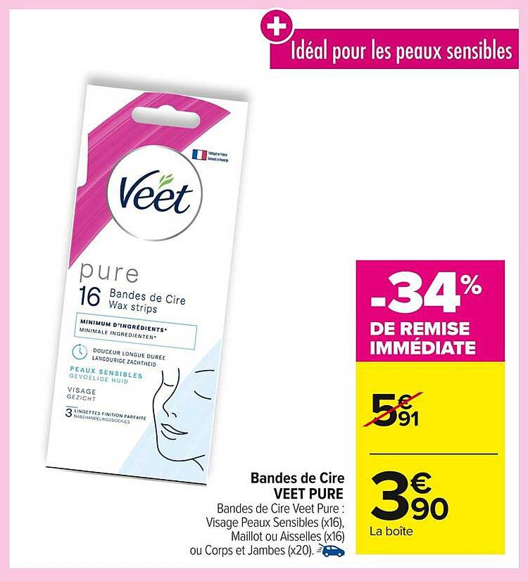 Bandes de Cire VEET PURE