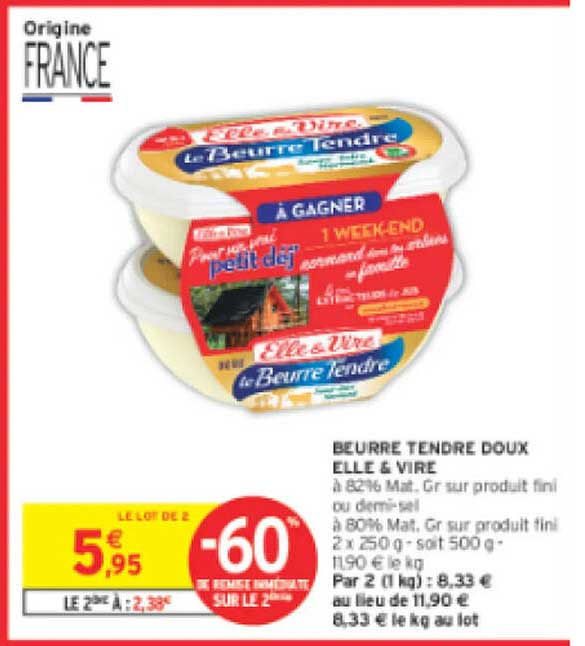 BEURRE TENDRE DOUX ELLE & VIRE