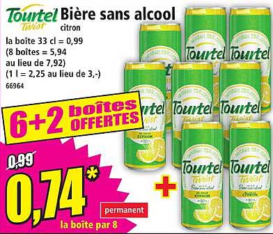 Bière sans alcool citron
