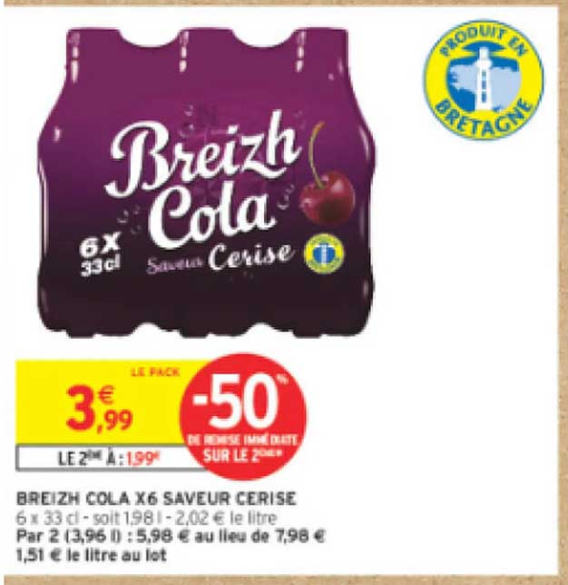 BREIZH COLA X6 SAVEUR CERISE