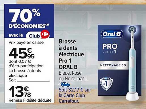 Brosse à dents électrique Pro 1 ORAL B