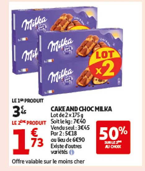 CAKE AND CHOC MILKA