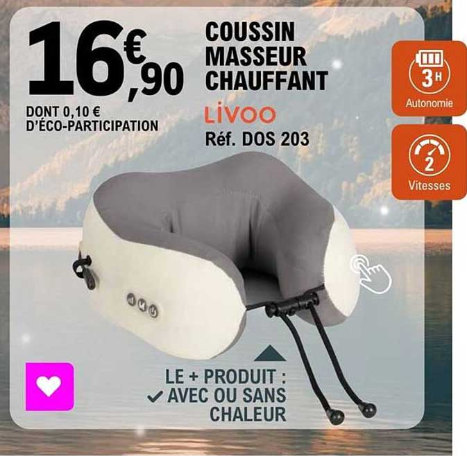 COUSSIN MASSEUR CHAUFFANT