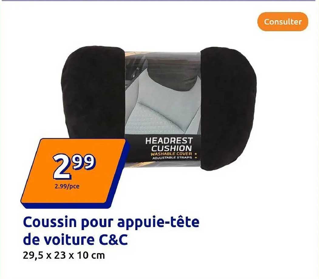 Coussin pour appuie-tête de voiture C&C
