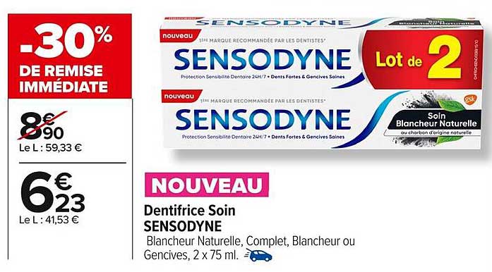 Dentifrice Soin SENSODYNE Lot de 2