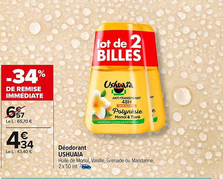 Déodorant USHUAIA - Lot de 2 Billes Polynésie