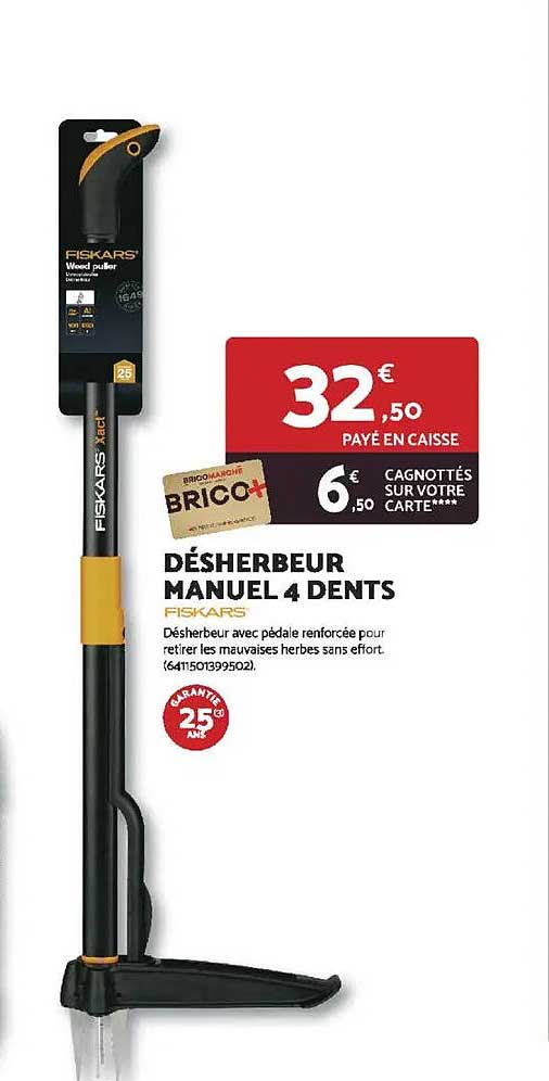 DÉSHERBEUR MANUEL 4 DENTS