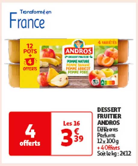 DESSERT FRUITIER ANDROS