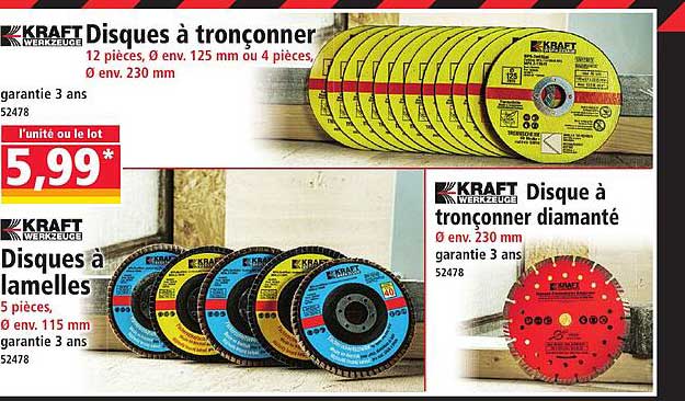 Disques à tronçonner 12 pièces