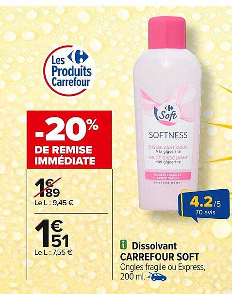 Dissolvant CARREFOUR SOFT