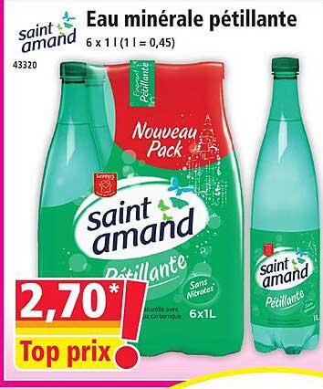 Eau minérale pétillante