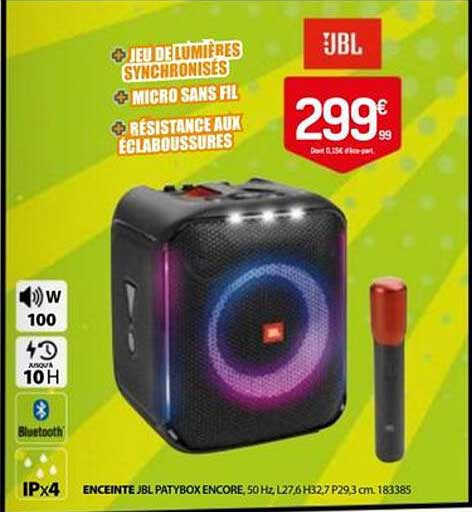 ENCEINTE JBL PATTYBOX ENCORE
