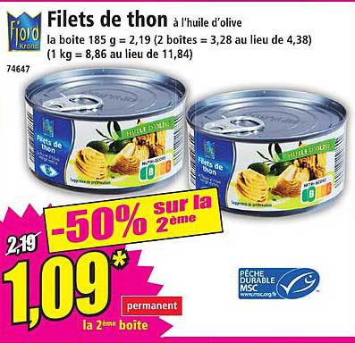 Filets de thon à l'huile d'olive