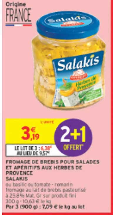 Fromage de Brebis pour Salades et Apéritifs aux Herbes de Provence
