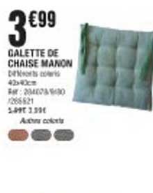 GALETTE DE CHAISE MANON